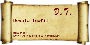 Dovala Teofil névjegykártya